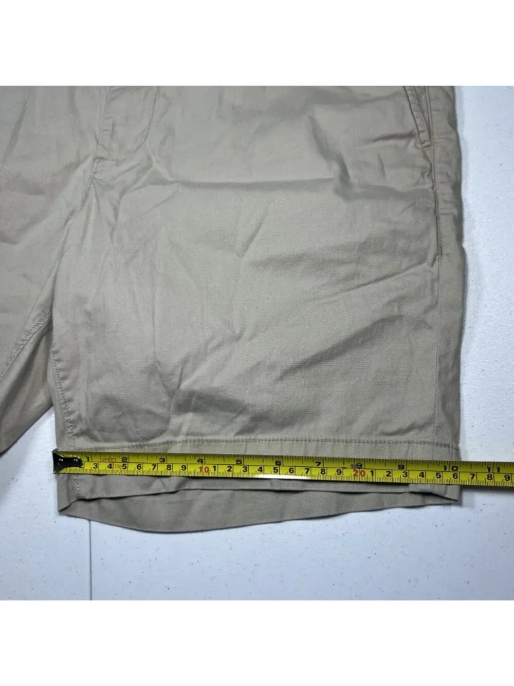 Faherty Mens Beige Island Life Chino Shorts Size 32 Casual Stretch 9